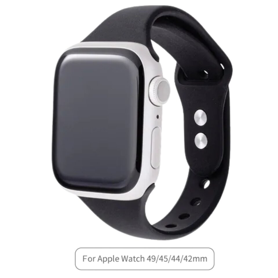 gramas-colors-slim-silicone-watch-band-compatible-with-apple-watch-49mm-46mm-45mm-44mm-waterproof-sweatproof-strap-black-260804020436